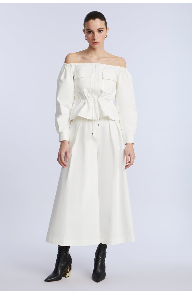BCBGMAXAZRIA Pleated Front Crop Pant, Main, color,