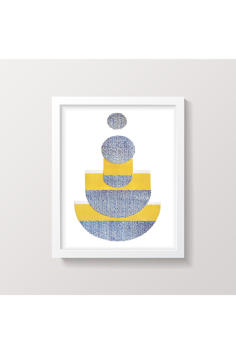 Nesting Small Framed Print, Main, color, Yellow