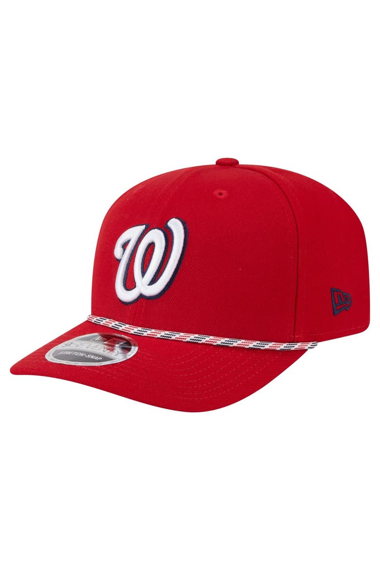 Men's New Era Red Washington Nationals Multi-Rope 9SEVENTY Stretch-Snap Hat, Main, color, Red