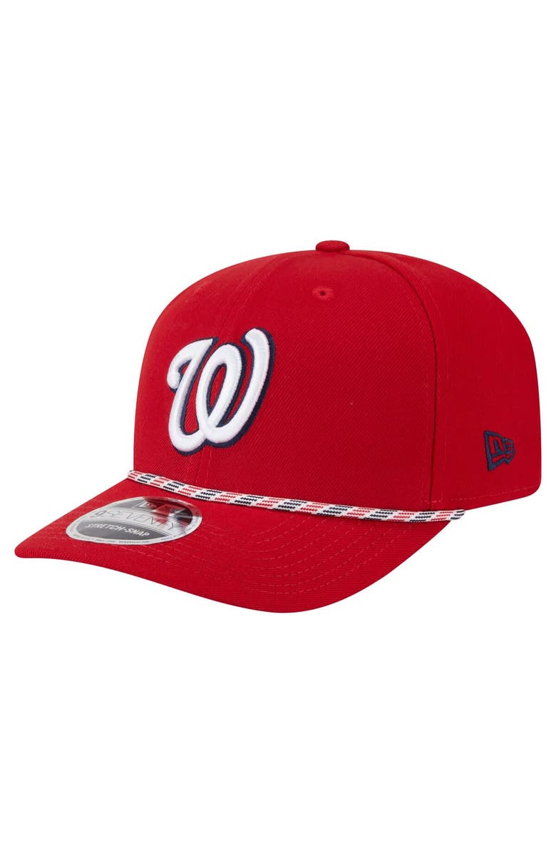 New Era Men's New Era Red Washington Nationals Multi-Rope 9SEVENTY Stretch-Snap Hat, Main, color, Red