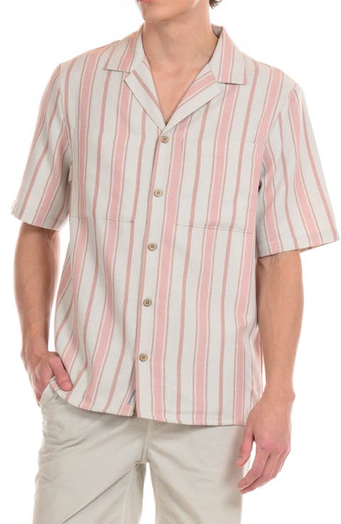 Del Mar Stripe Stretch Weave Camp Shirt