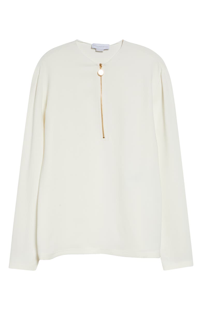 Stella McCartney Iconic Zip Detail Top, Main, color, White
