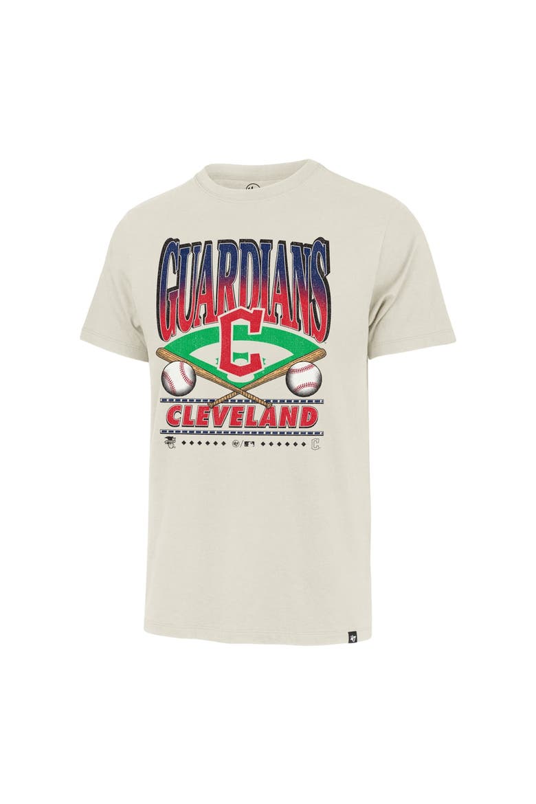 Men's '47 Tan Cleveland Guardians Straight Shot Two Franklin T-Shirt, Main, color, Tan