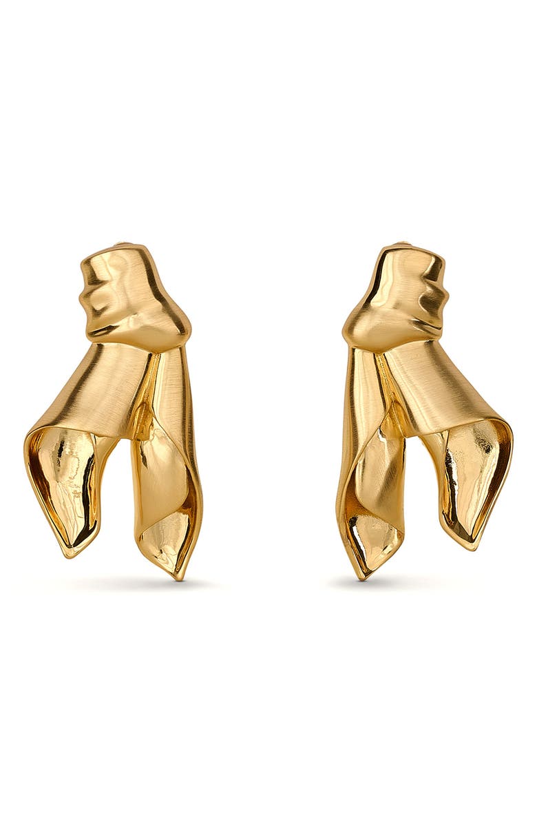 Cult Gaia Winnie Drop Earrings, Main, color, Brushed Brass