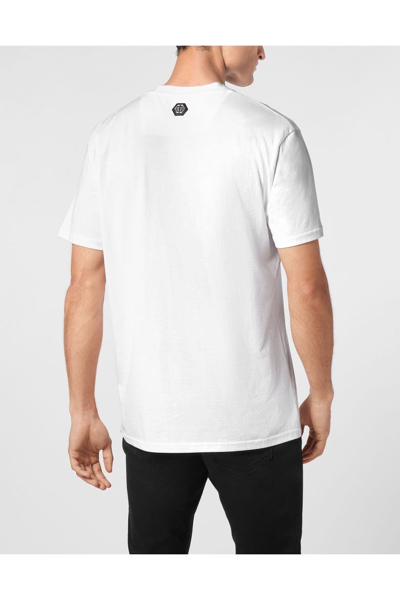 T-Shirt Round Neck Dragon Men, Alternate, color, white