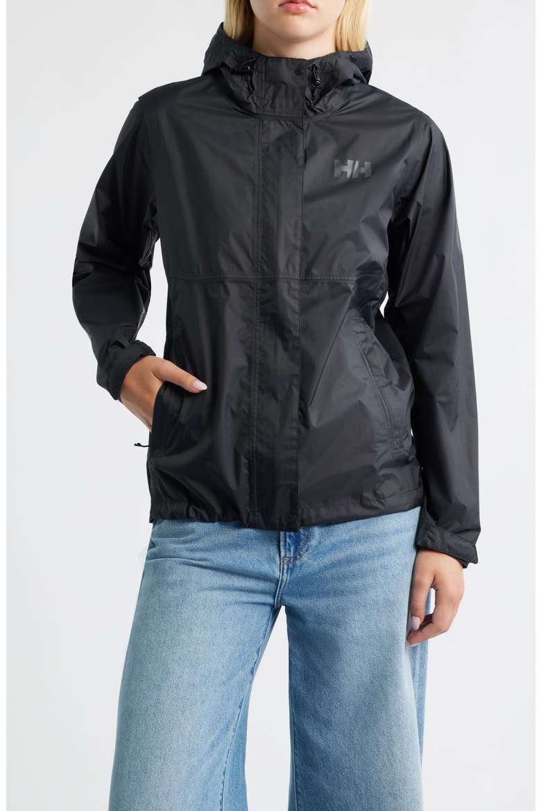 Loke Windproof Waterproof Hooded Jacket, Main, color, BLACK
