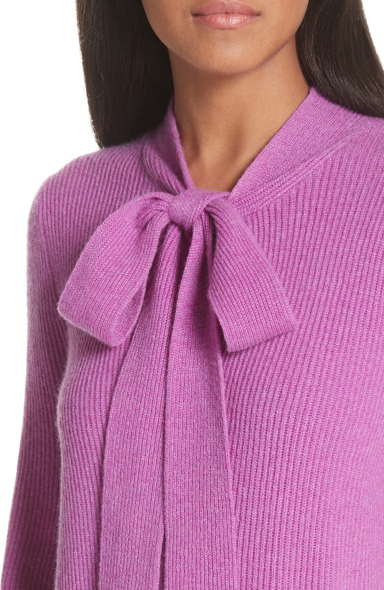 CO Tie Neck Cashmere Sweater, Alternate, color, 