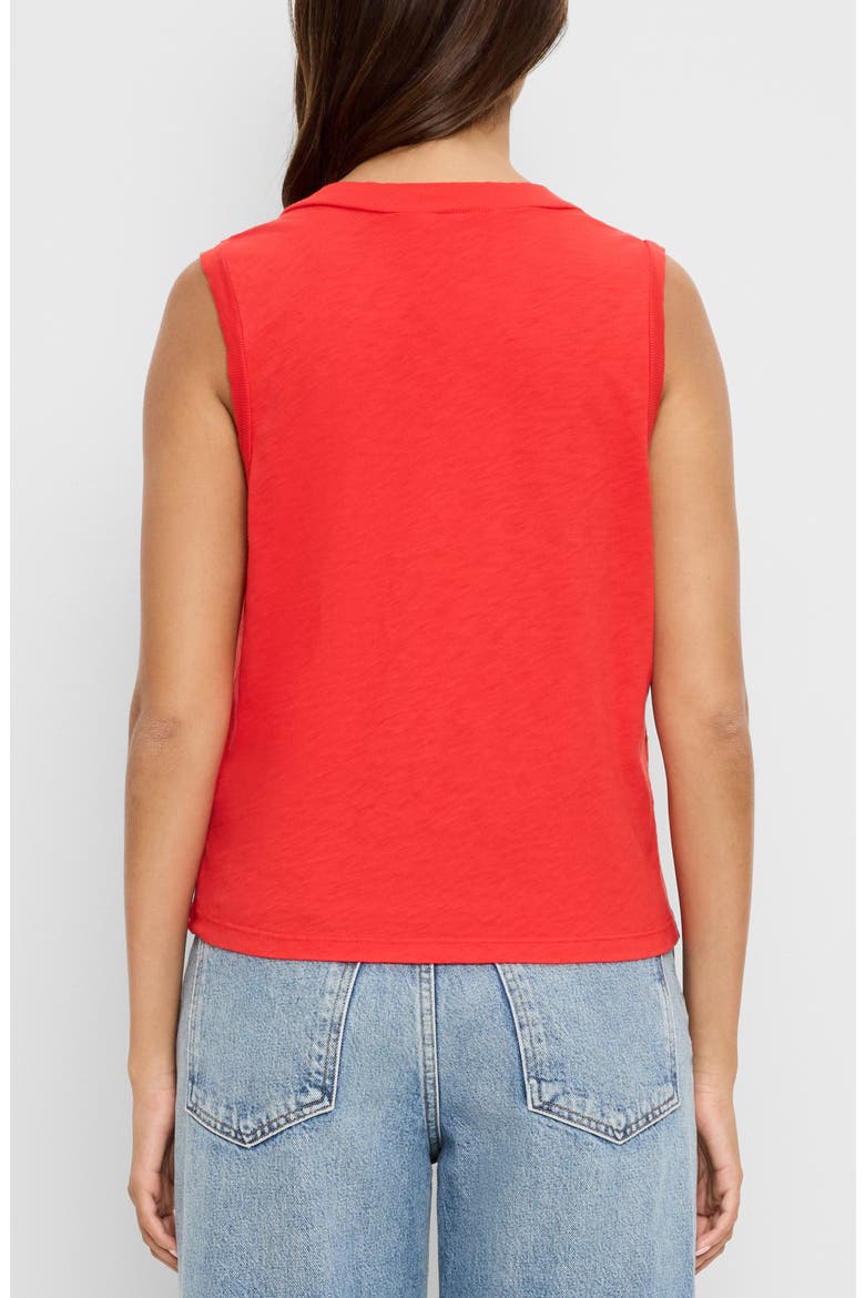 Ira V-Neck Cotton Top, Alternate, color, SAMBA