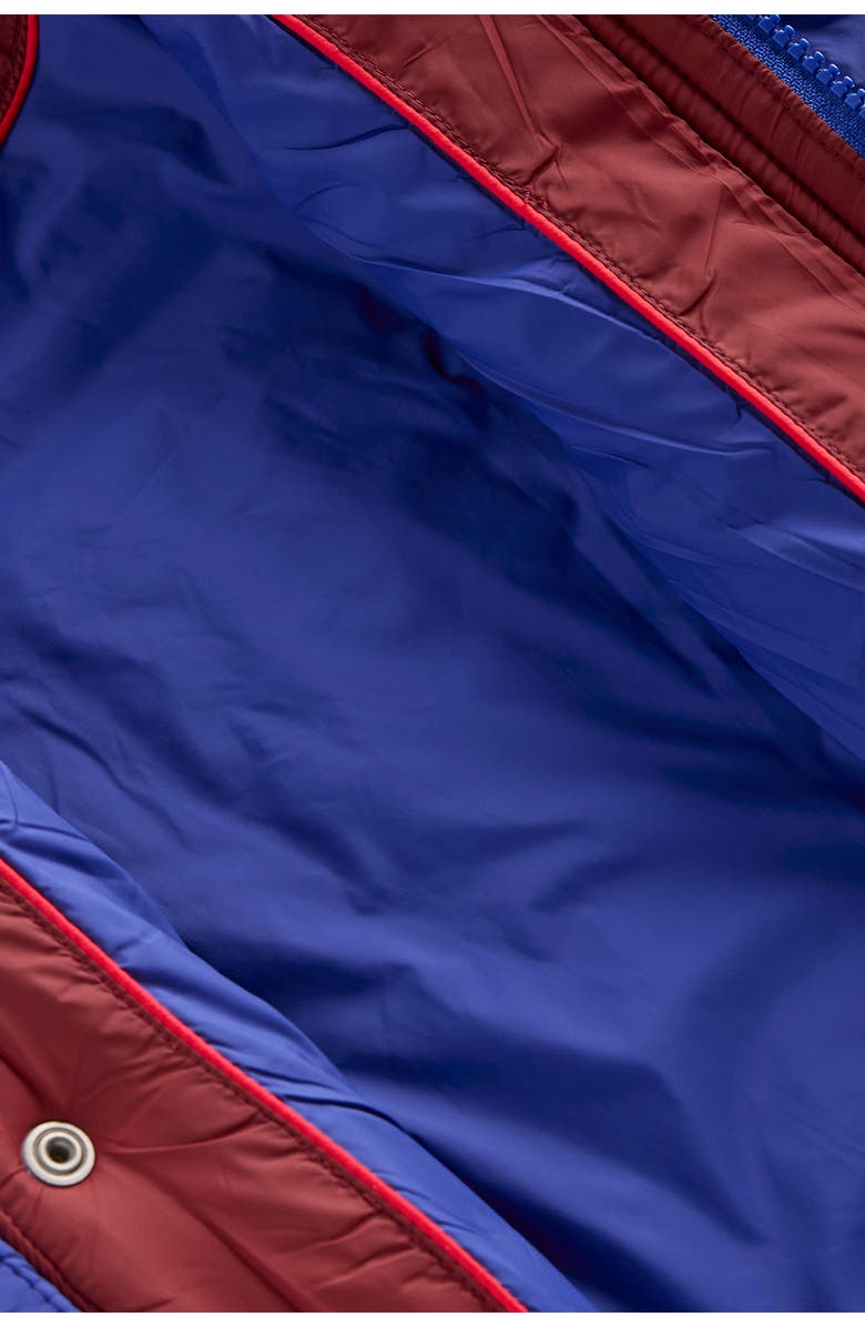 Mini Boden Kids' Fleece Trim Hooded Jacket, Alternate, color, Blue Multi