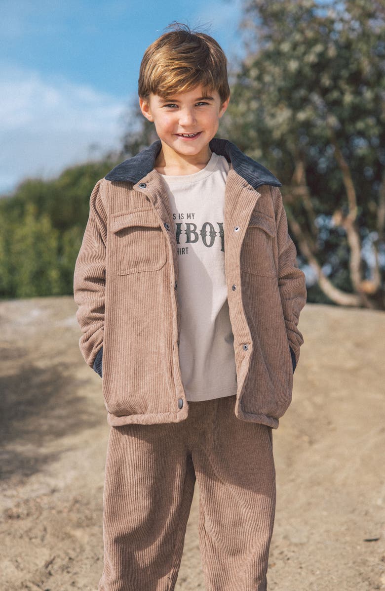 Feather 4 Arrow Kids' Workman Cotton Corduroy Jacket, Alternate, color, Ginger Snap