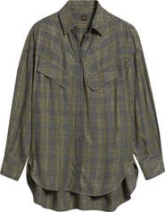 BOSS Orange Bostaffa Metallic Plaid Woven Shirt