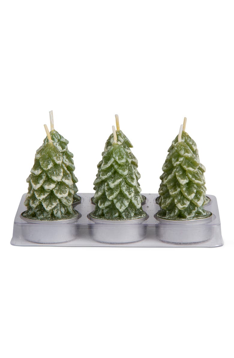 tag Spruce 6-Piece Tealight Candle Set, Main, color, Hunter Green