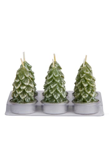 Tag Spruce 6-piece Tealight Candle Set In Green