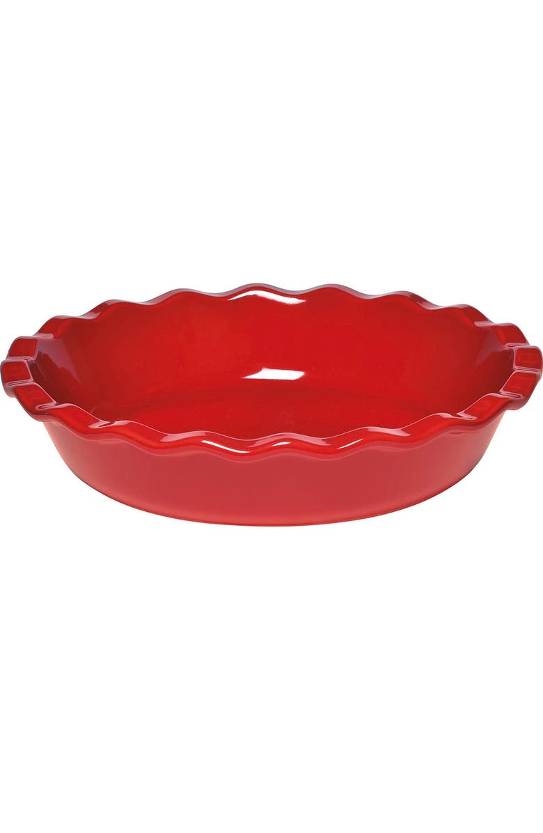 Emile Henry Made in France HR Ceramic 9-inch Pie Dish, Main, color, Red