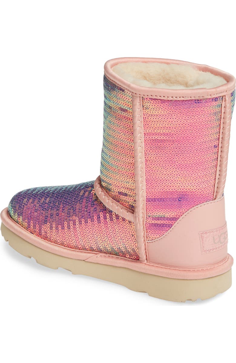UGG<sup>®</sup> Classic Short II Sequin Boot, Alternate, color,