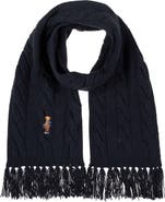 Polo Ralph Lauren Polo Bear Wool Blend Cable Knit Scarf