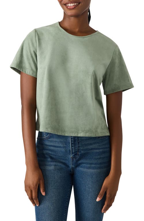 Steve Madden Ezra Back Zip Top In Green