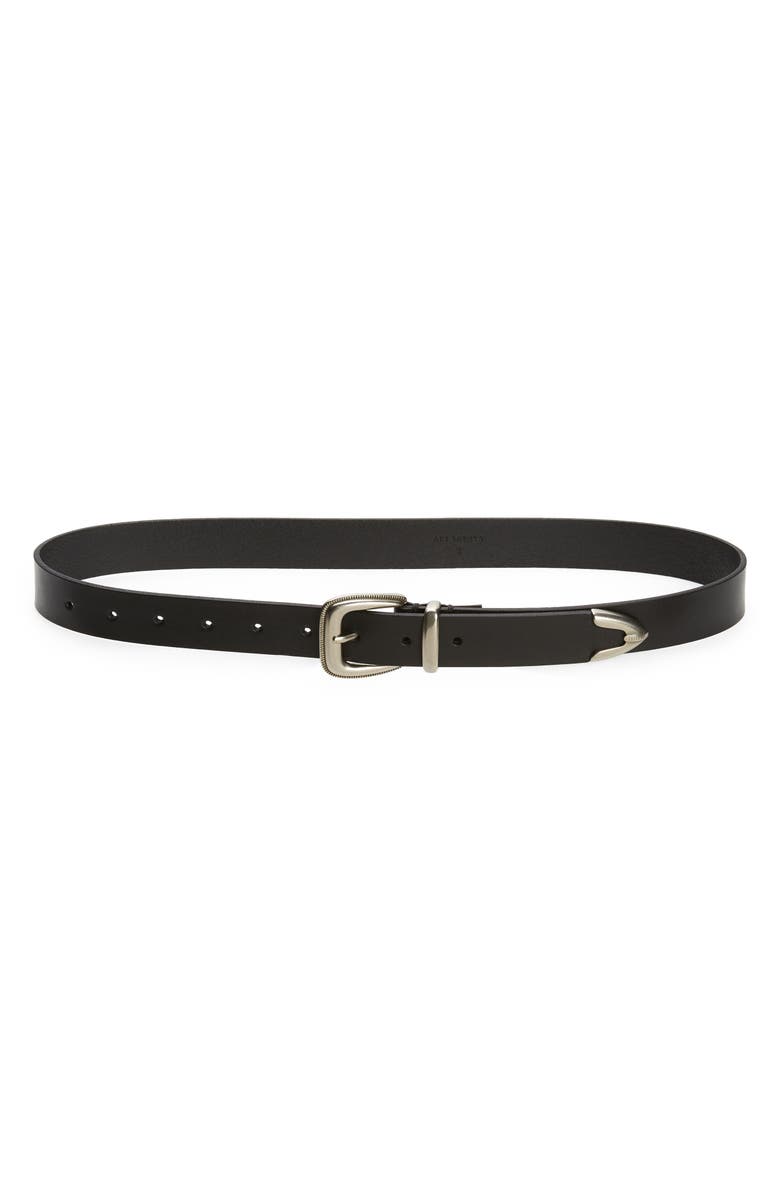 AllSaints Western Leather Belt, Main, color,