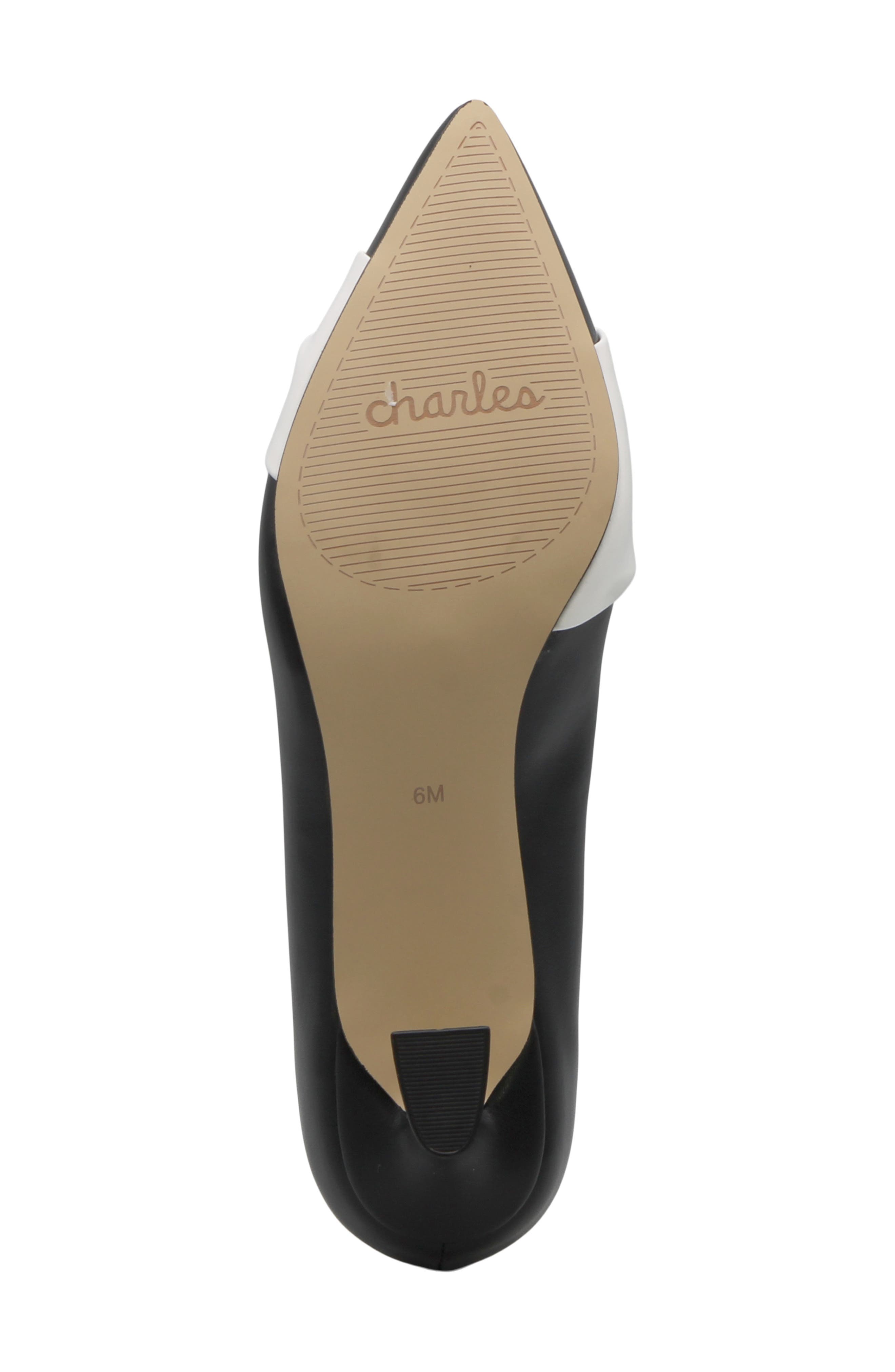 Charles by Charles David Avril Pointed Toe Pump, Alternate, color, Blackwhite-Sm
