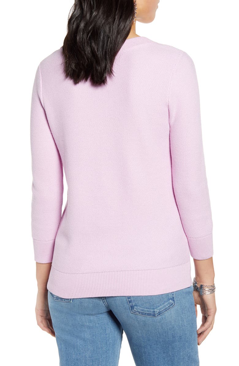 Halogen<sup>®</sup> x Atlantic-Pacific Three Quarter Sleeve Sweater, Alternate, color,