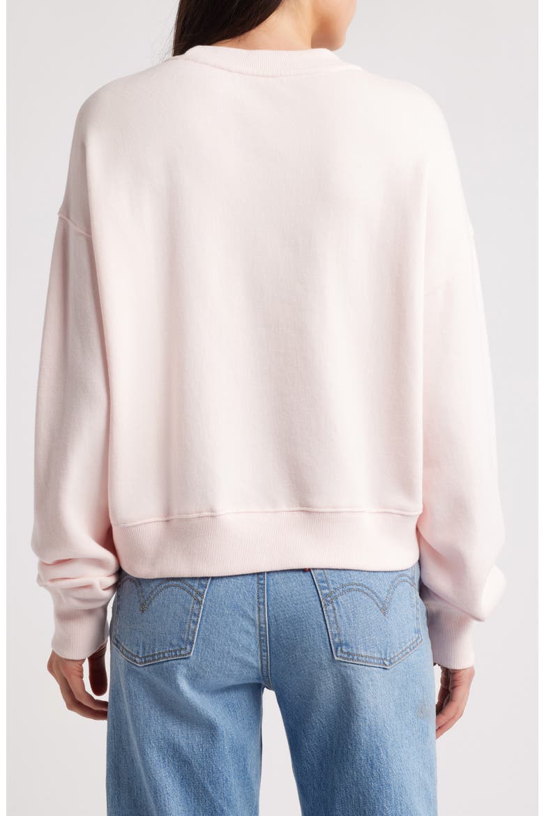 Aneria High-Low Crop Sweatshirt, Alternate, color, PUCKER UP PINK