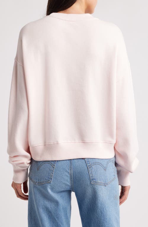 Loveshackfancy Aneria High-low Crop Sweatshirt In Pucker Up Pink
