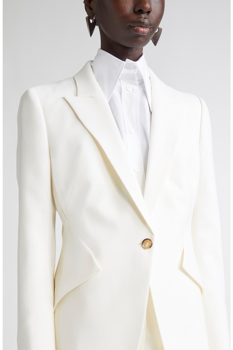 Single Breasted Wool Martingale Blazer, Alternate, color, BONE