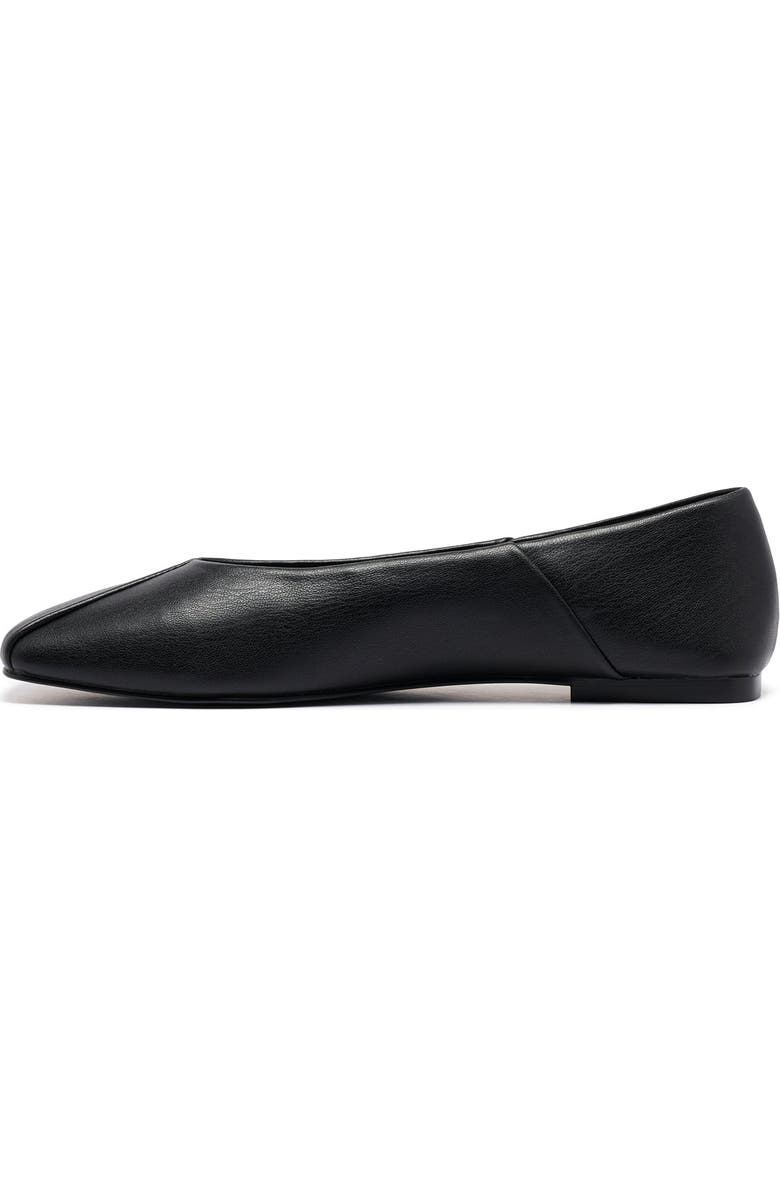 Therapy Australia Gaia Square Toe Flats, Alternate, color, Black Smooth Pu