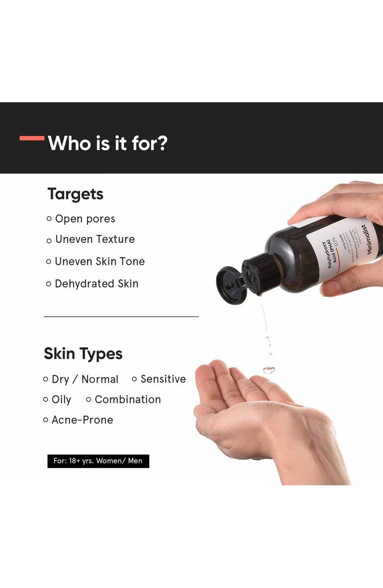Minimalist Polyhydroxy Acid (PHA) 03% Face Toner, Alternate, color, 