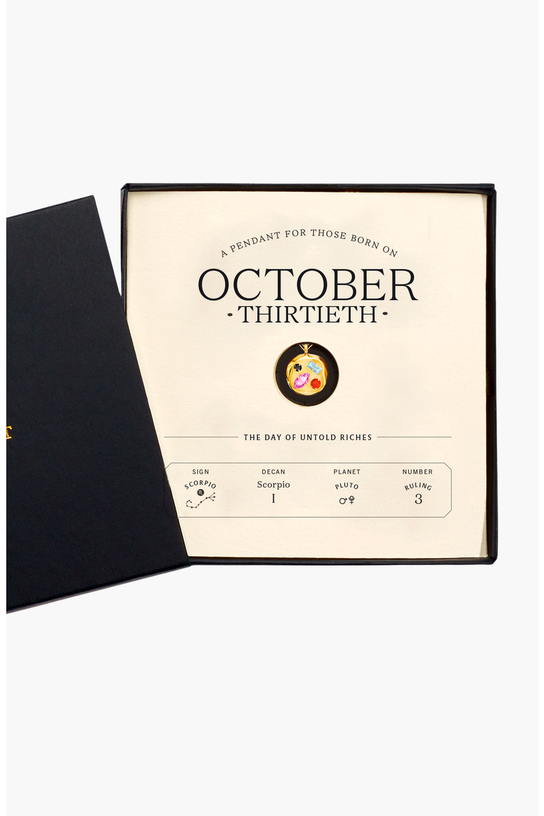 The October Birthdate Gold Pendant, Alternate, color, October 30th - Gold