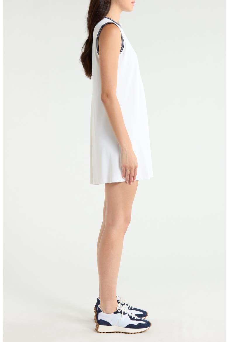Endo Court Sleeveless Minidress, Alternate, color, WHITE / BLUE NIGHTS