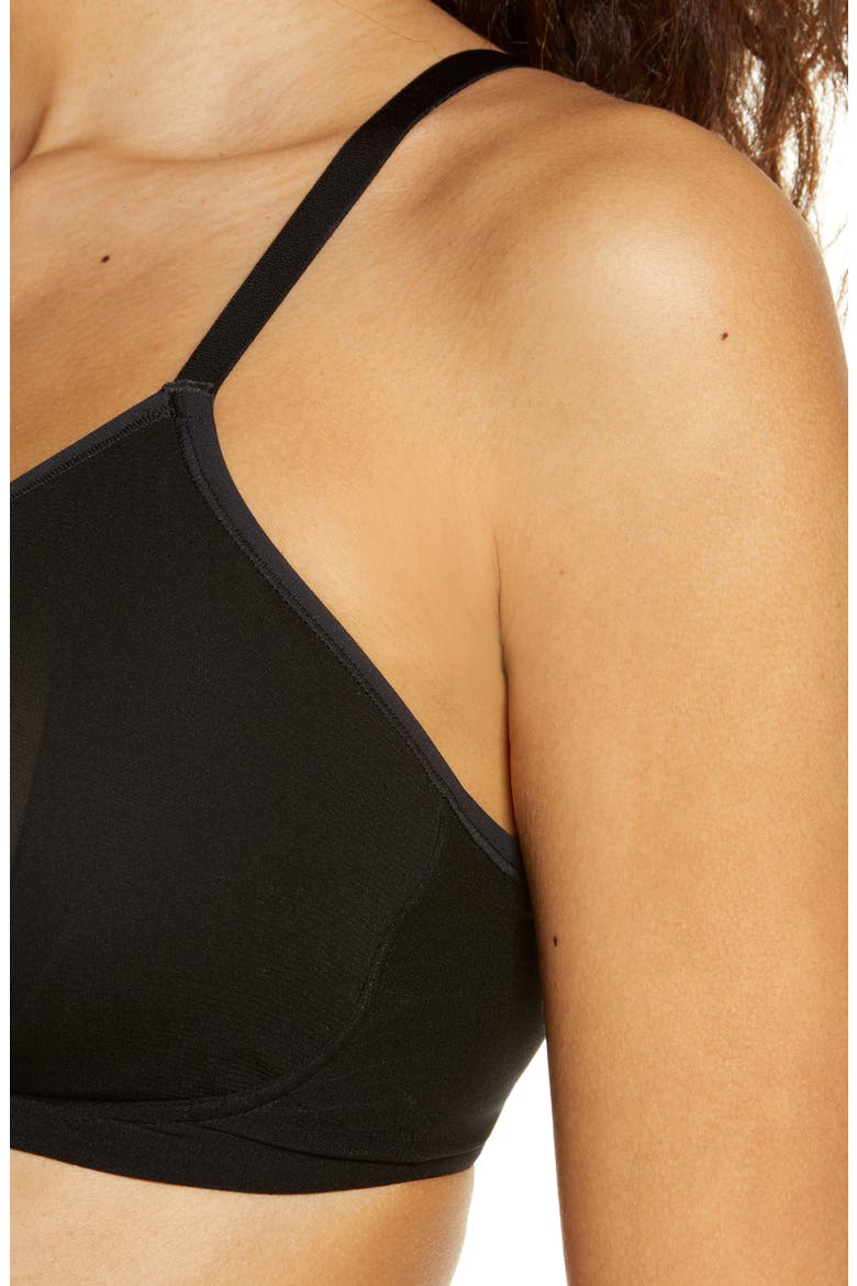 Mesh Beautifull Wireless Bra, Alternate, color, BLACK