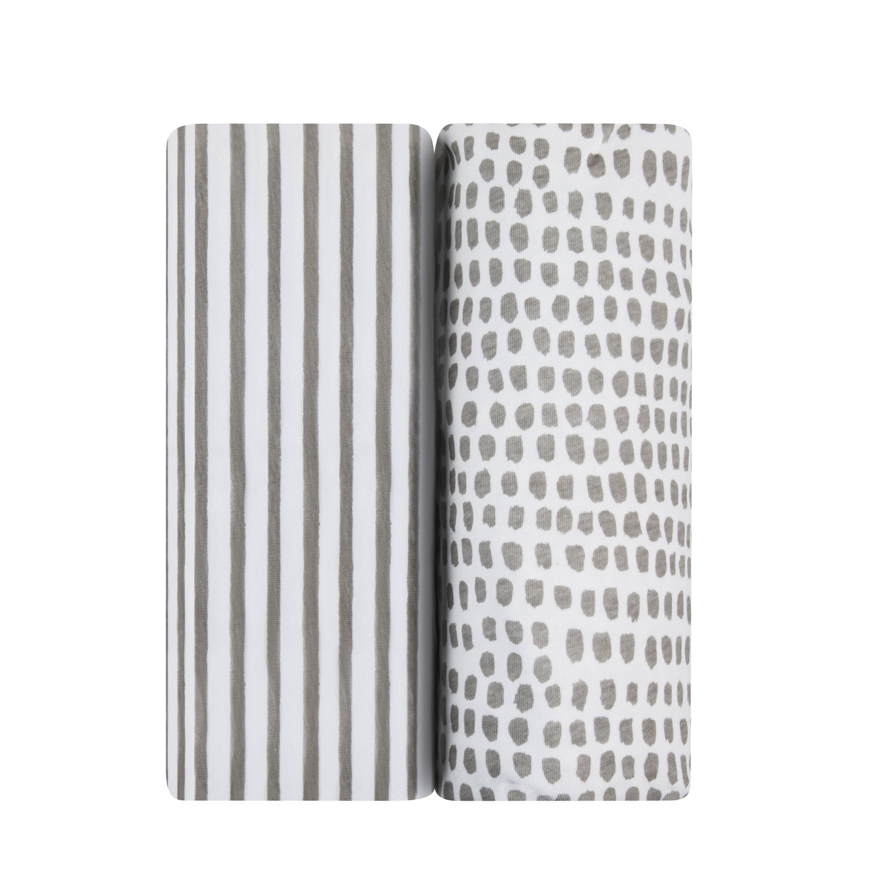 Taupe Stripes & Splash