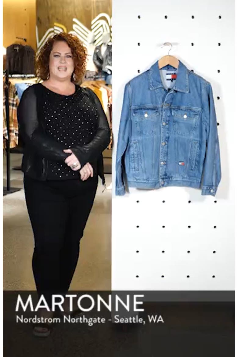 Embroidered Crest Flag Denim Jacket video