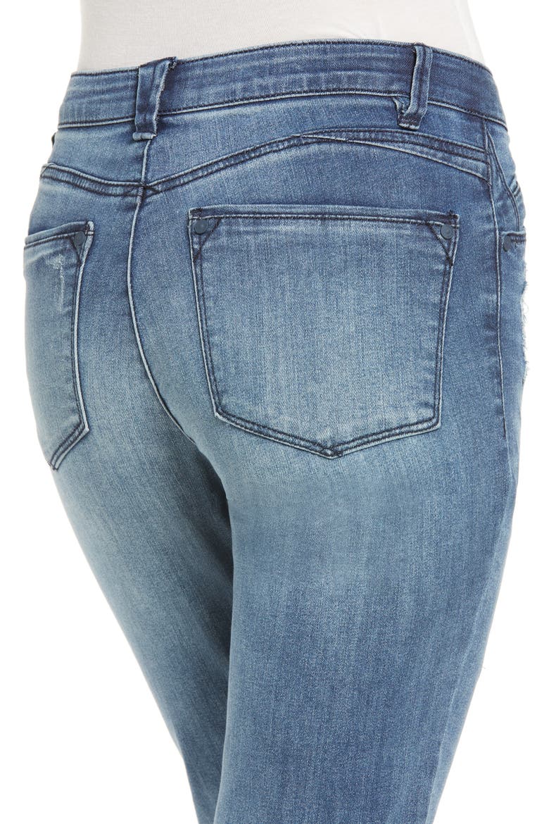 'Ab'Solution Mid Rise Straight Leg Jeans (Nordstrom Exclusive), Alternate, color, MBV-MID BLUE VINTAGE
