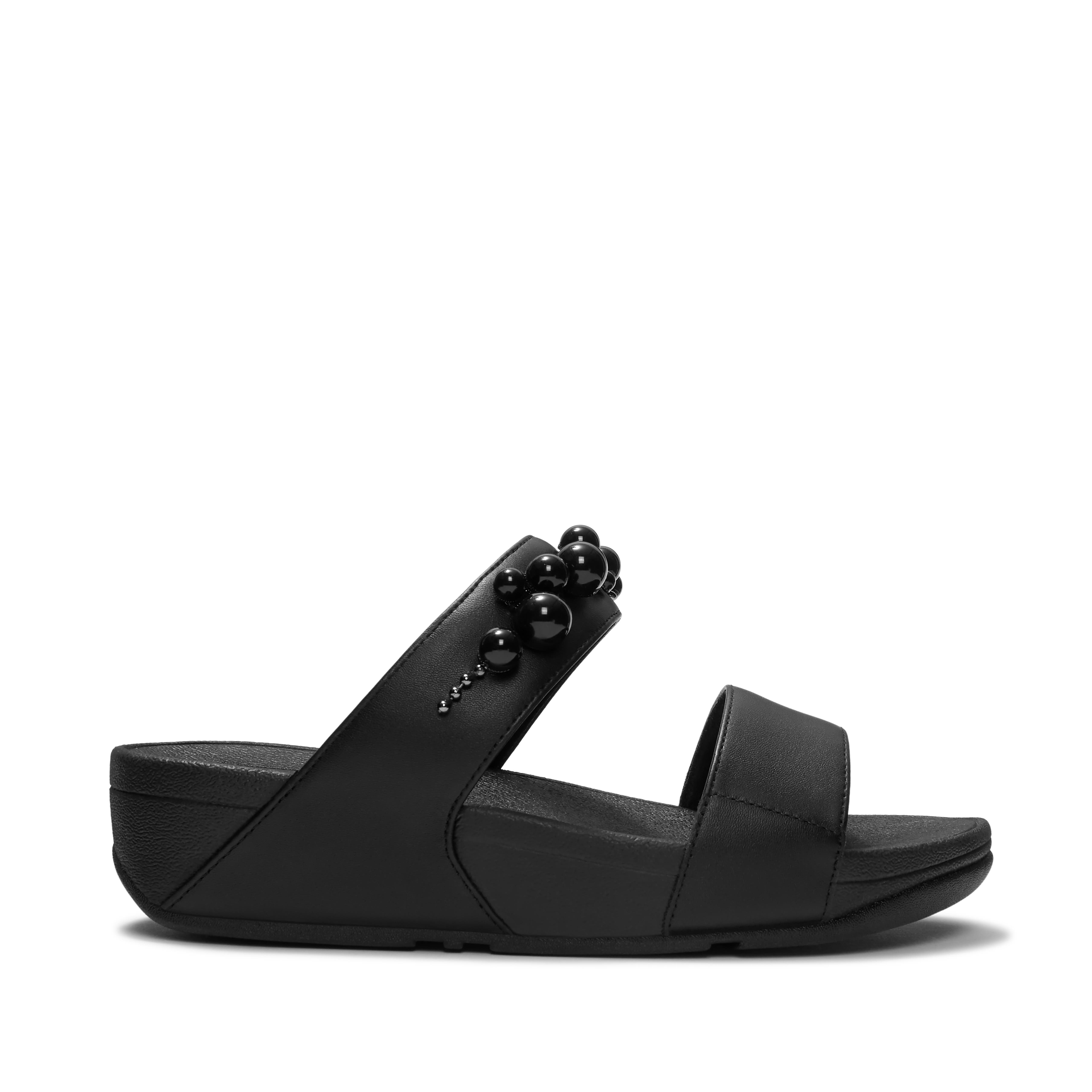 Lulu Beaded Slides, Alternate, color, All Black