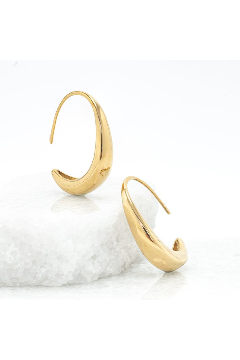 Crescent Moon Thread Drop Earrings in Gold, Main, color, Gold