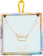 Leith Cubic Zirconia & Crystal Beaded Carabiner Necklace