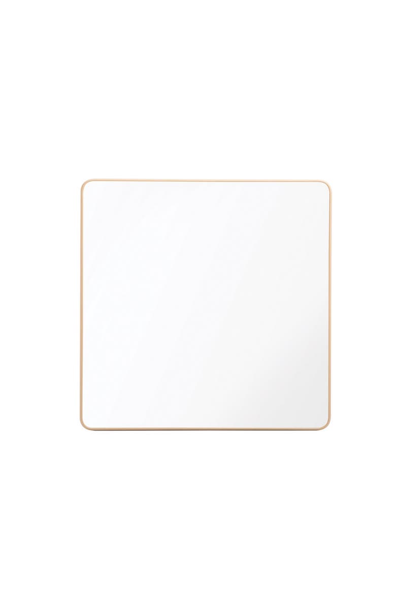 Square Mounted Wall Mirror, Alternate, color, Brown
