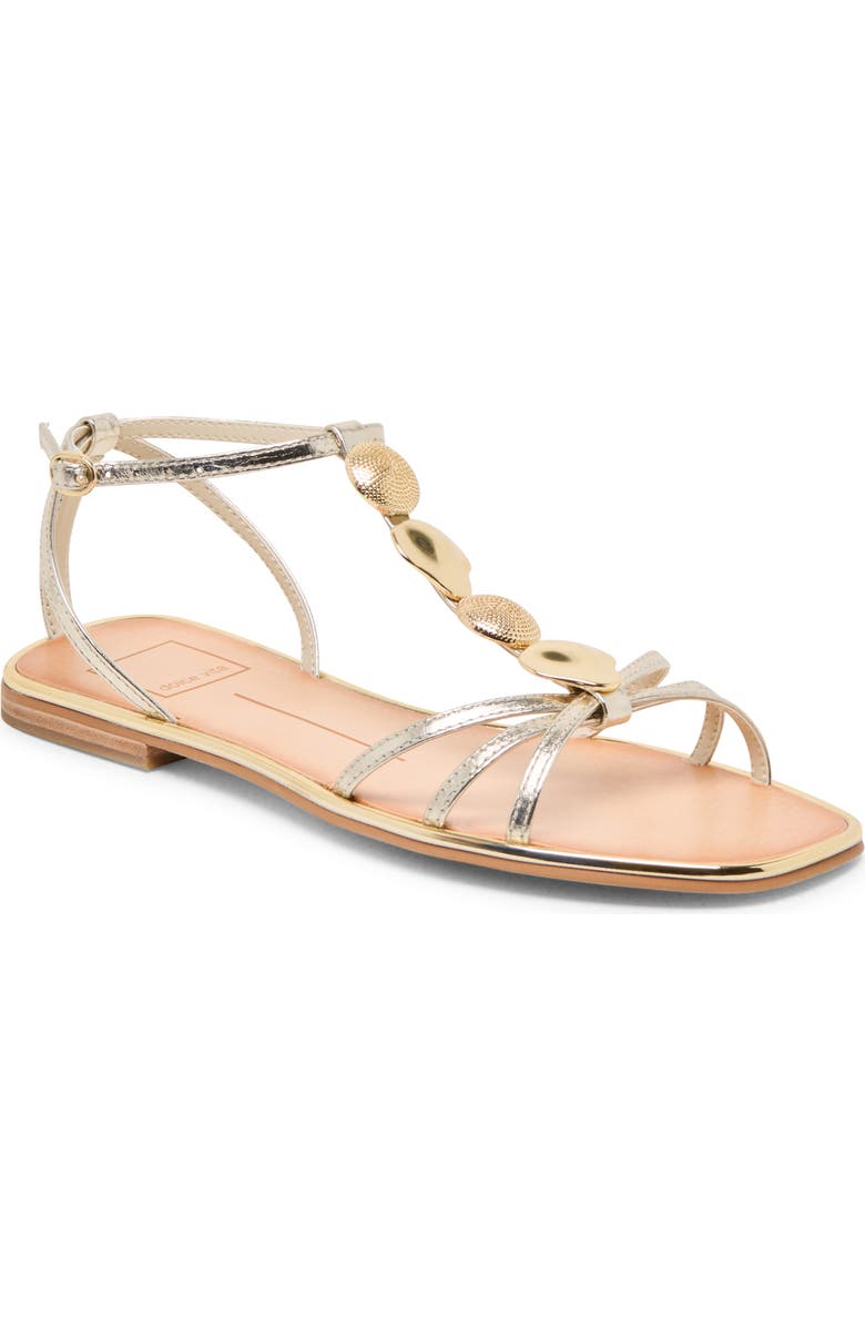 Dolce Vita Faun Ankle Strap Sandal, Main, color, Light Gold