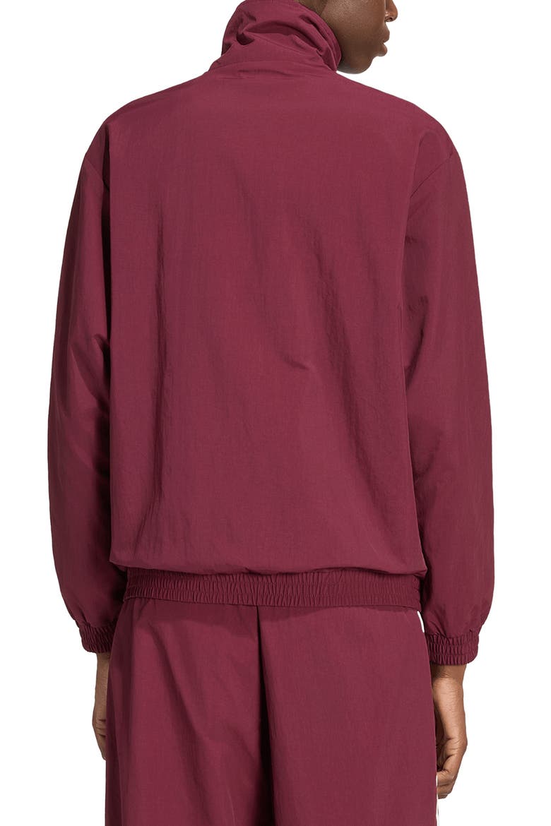 Floral Embroidered Loose Track Jacket, Alternate, color, MAROON