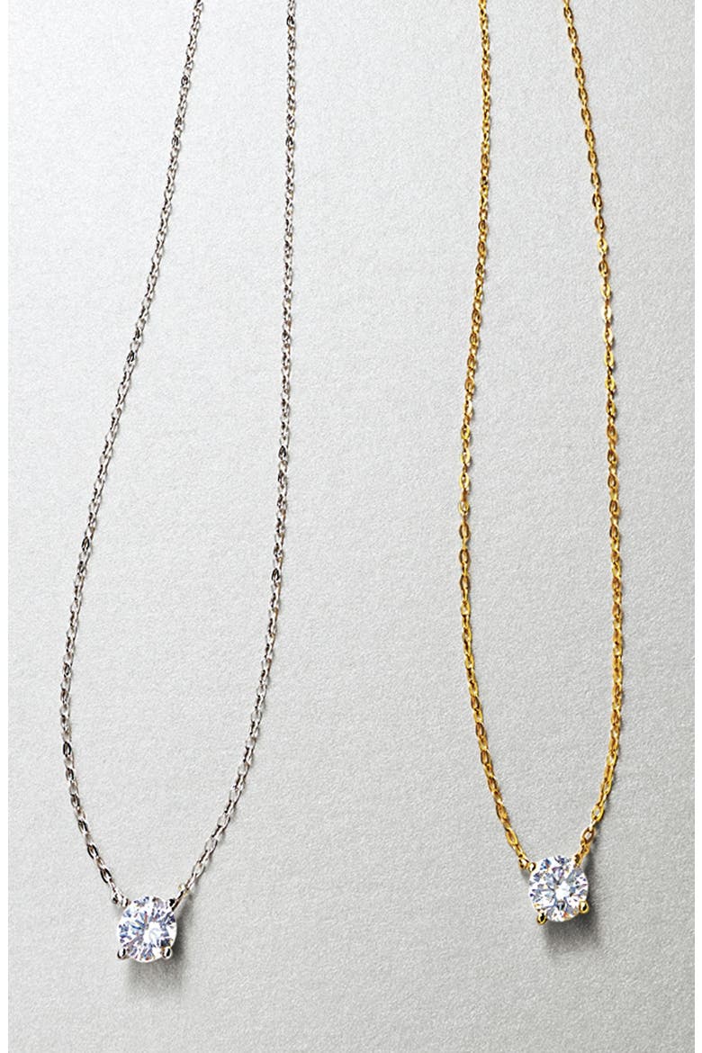 Cubic Zirconia Pendant Necklace, Alternate, color, BLACK