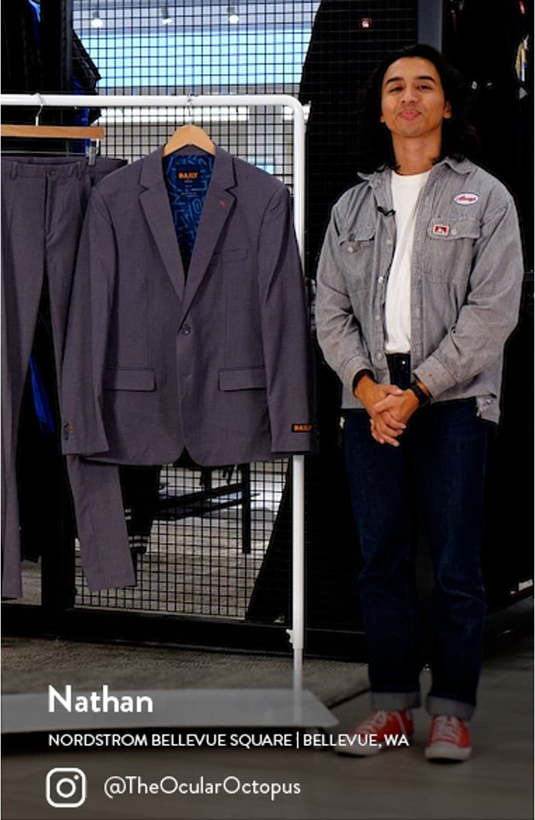 Daily Tailored Fit Dark Grey Stretch Suit, sales video thumbnail