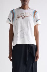 Acne Studios Trompe l'Oeil Logo Graphic T-Shirt