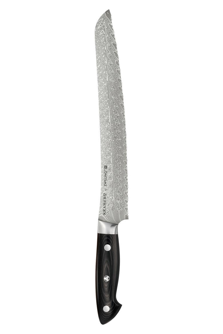 Kramer by Zwilling Euroline Stainless Damascus 9-Inch Bread Knife, Main, color, STAINLESS STEEL