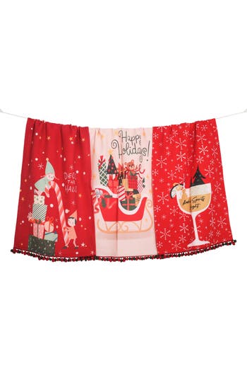 Tiramisu Spirits Bright Holiday Towel Set In Multi
