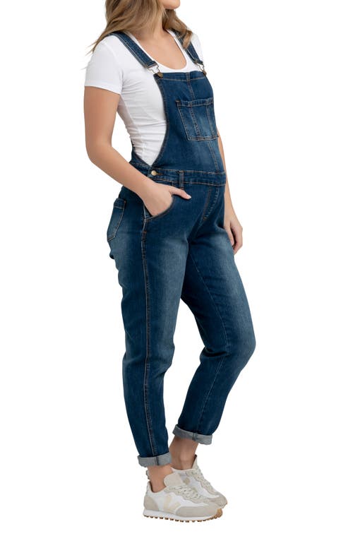 Ripe Maternity Denim Overalls In Purple