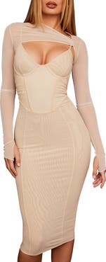 HOUSE OF CB Beatrice Corset Midi Dress & Bolero Set