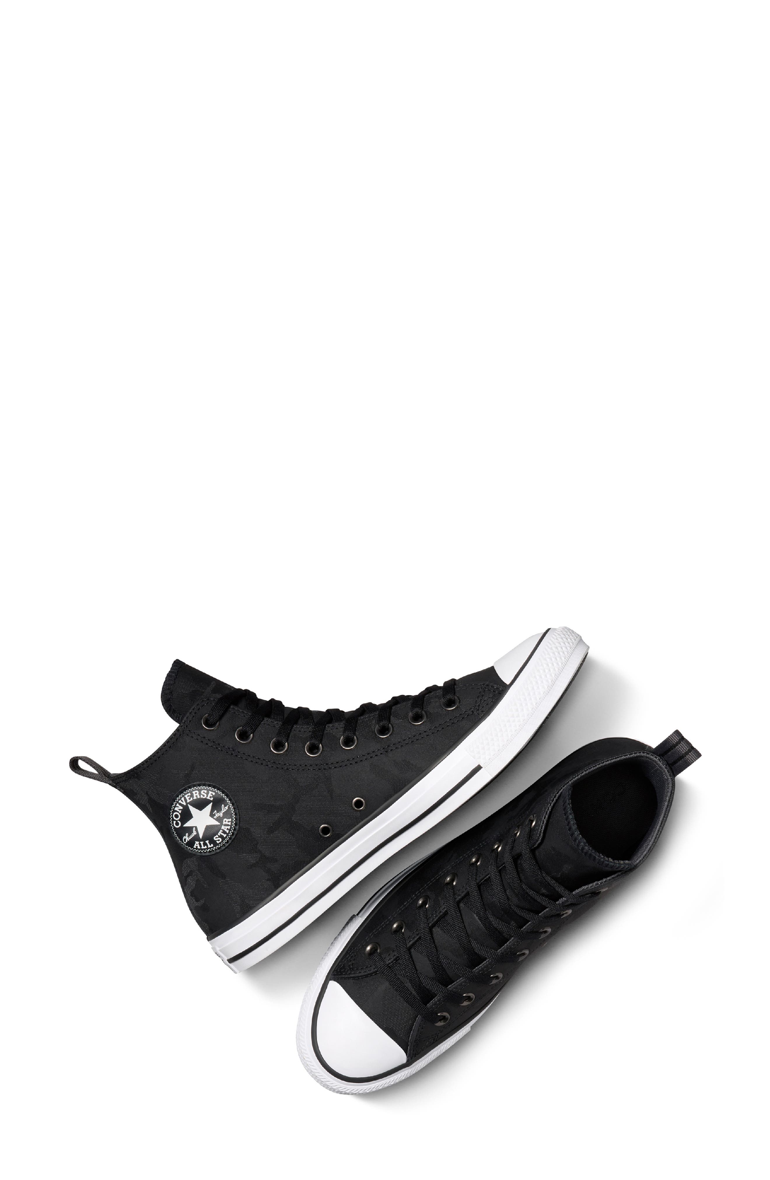 Converse Chuck Taylor<sup>®</sup> All Star<sup>®</sup> Waterproof TecTuff<sup>®</sup> High Top Sneaker, Alternate, color, Black/ Dark Matter/ White