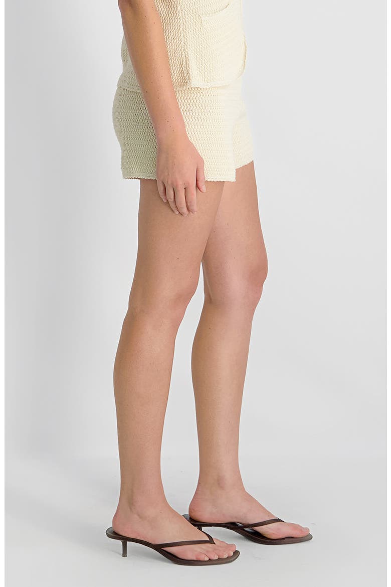 Mozart Open Stitch Shorts, Alternate, color, ECRU